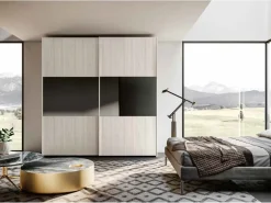 Sale Armadio di modello Arm21 in laminato materico con sconto -50% Armadi