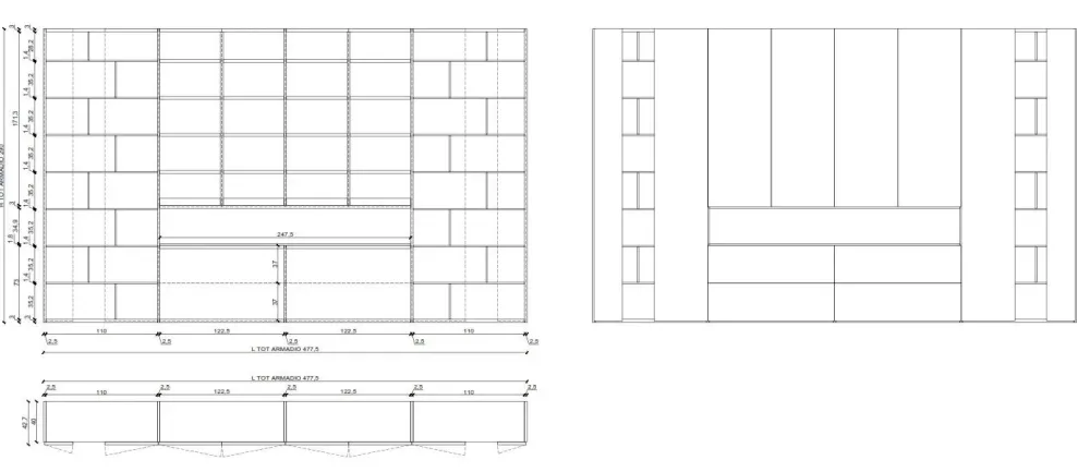 Caccaro Armadio Grafik con ante battenti SCONTATO a PREZZI OUTLET- Armadi