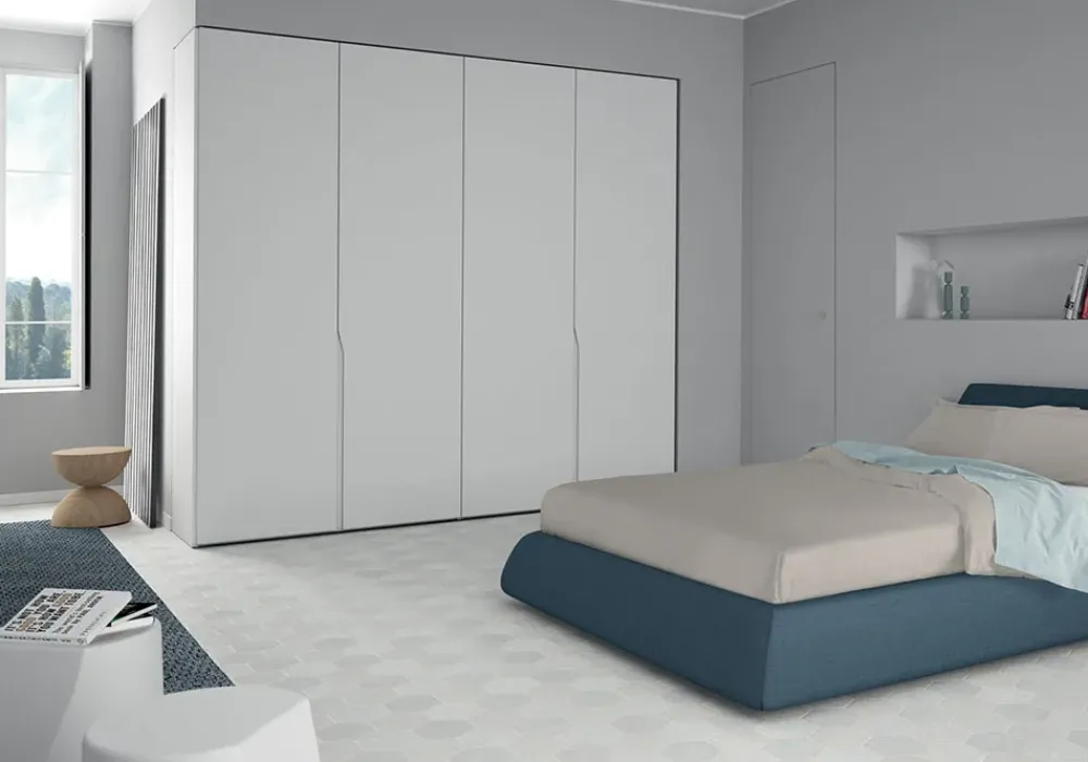 Clearance Armadio in laccato opaco Manhattan a marchio scontato -25% Armadi