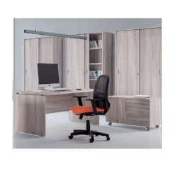 Flycom Armadio in legno Mobile armadio ante scorrevoli per ufficio con forte sconto- Arredo Ufficio