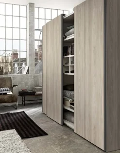 Armadio moderno Armadio scorrevole completo  di a PREZZO OUTLET -45%^Md work Outlet