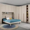 Gierre Mobili Armadio moderno con Sette ante modello Armadio angolare a ponte con letto matrimoniale di- Armadi