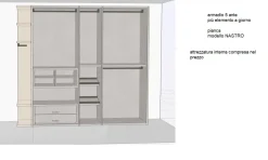 Pianca Armadio Nastro a cinque ante a prezzo scontato- Armadi