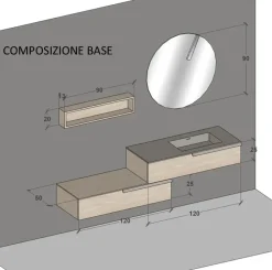 Baxar Arredamento bagno: mobile M system in Offerta Outlet- Mobili Bagno Sospeso