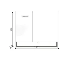 Clearance Arredamento bagno: mobile Lumus next 01 con forte sconto Mobili Bagno Sospeso