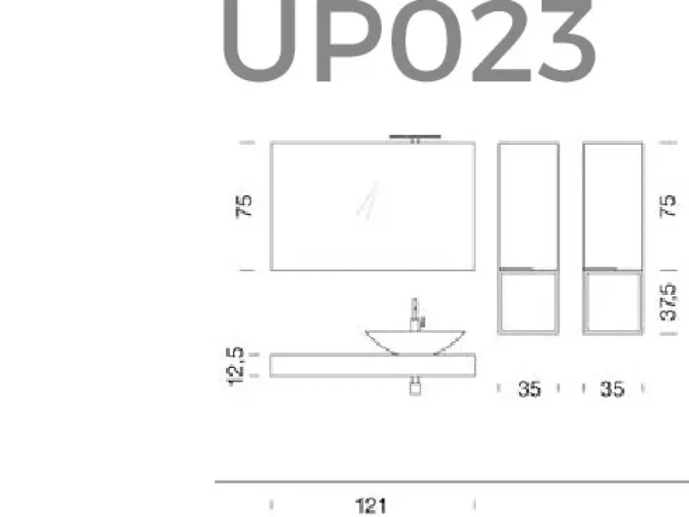 Arredamento bagno: mobile Up23 a prezzo scontato^Compab Best