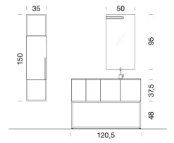 Arredamento bagno: mobile B201 in offerta^Compab Clearance
