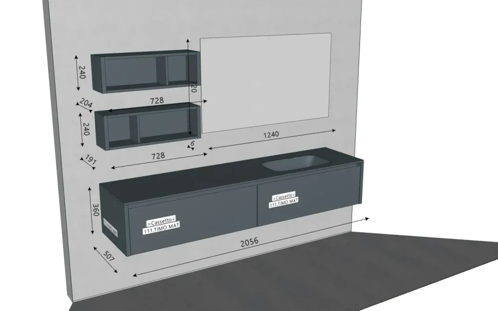 Arredamento bagno: mobile Tenderlak next 02 in Offerta Outlet^Mastella Outlet
