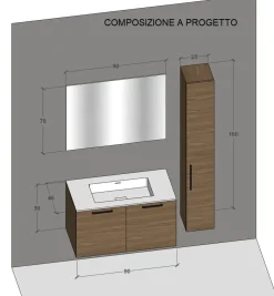 Arredamento bagno: mobile M system a prezzo scontato Mobili Bagno Sospeso