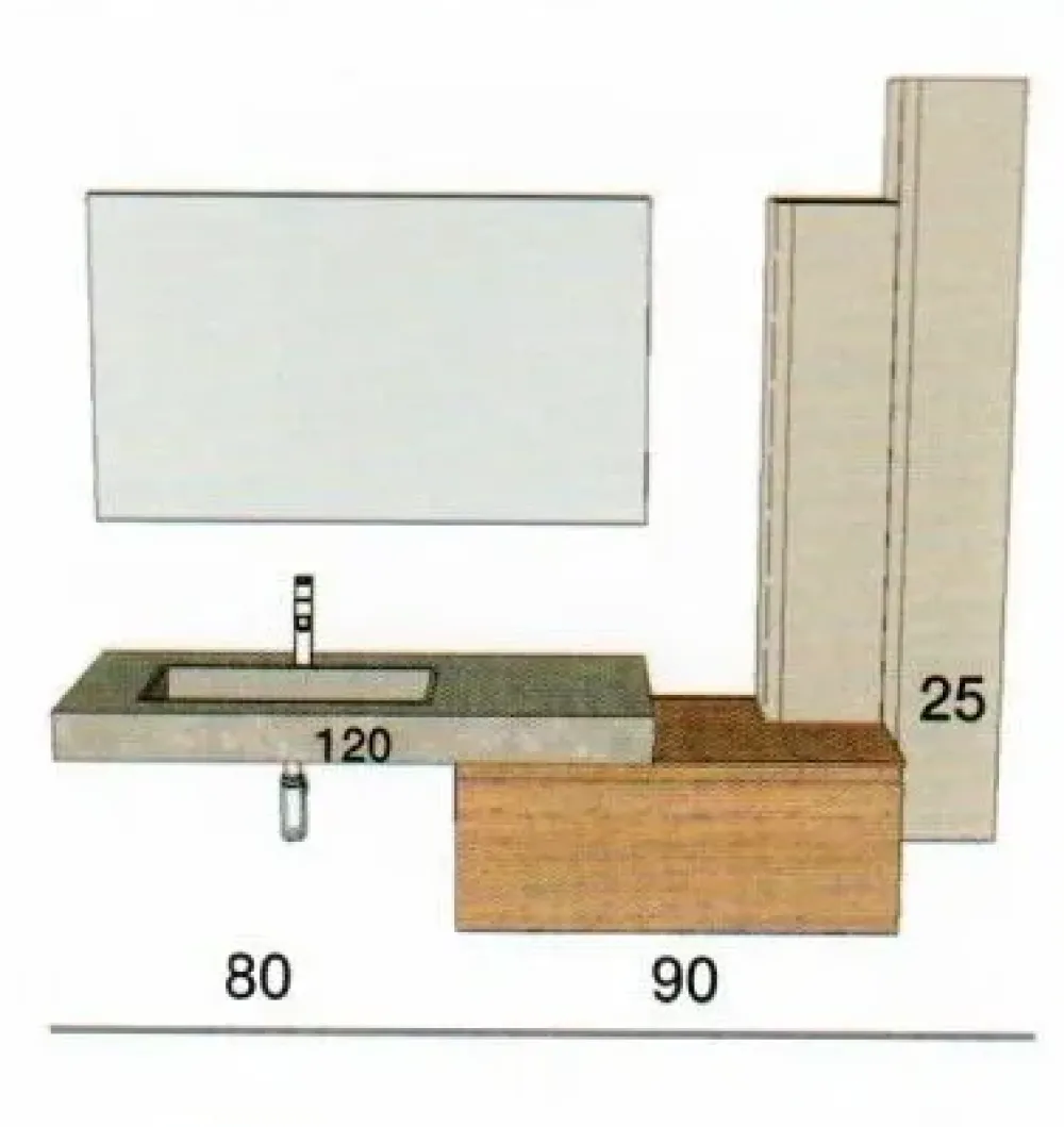 Outlet Arredamento bagno: mobile Composizione 109 bagno a prezzi outlet Mobili Bagno Sospeso