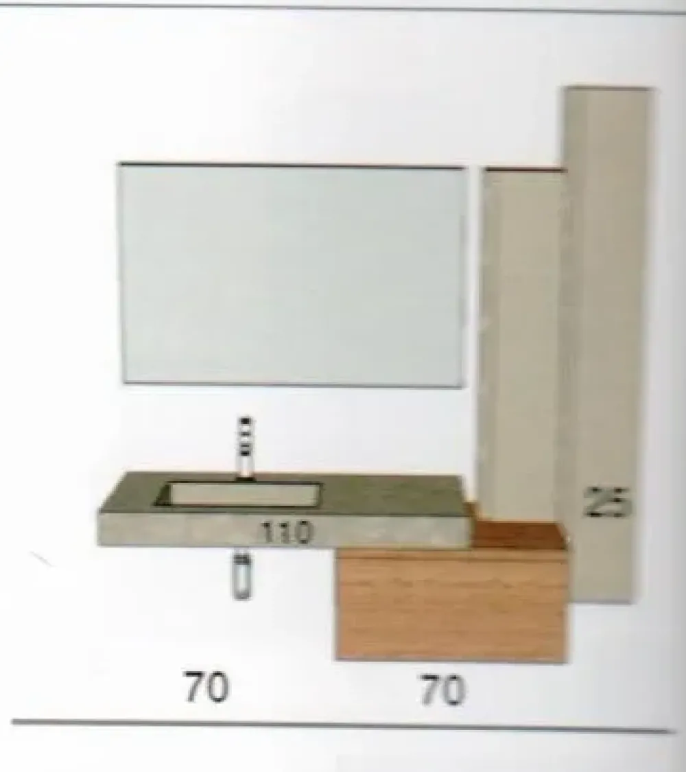 Outlet Arredamento bagno: mobile Composizione 109 bagno a prezzi outlet Mobili Bagno Sospeso