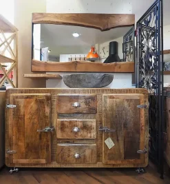 Hot Arredamento bagno: mobile Mobile  bagno  ghiacciaia con lavabo  a prezzi convenienti Mobili Bagno A Terra