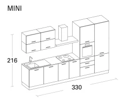 Arrex Arredatore interni: Cucina Lineare 330-03 scontata del 20%!- Cucine Lineari|Cucine Moderne