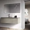 Ideagroup ARREDO BAGNO Idea group: MOBILE + SPECCHIO modello DOLCEVITA LACCATO OPACO SCONTATO 30%- Mobili Bagno Sospeso