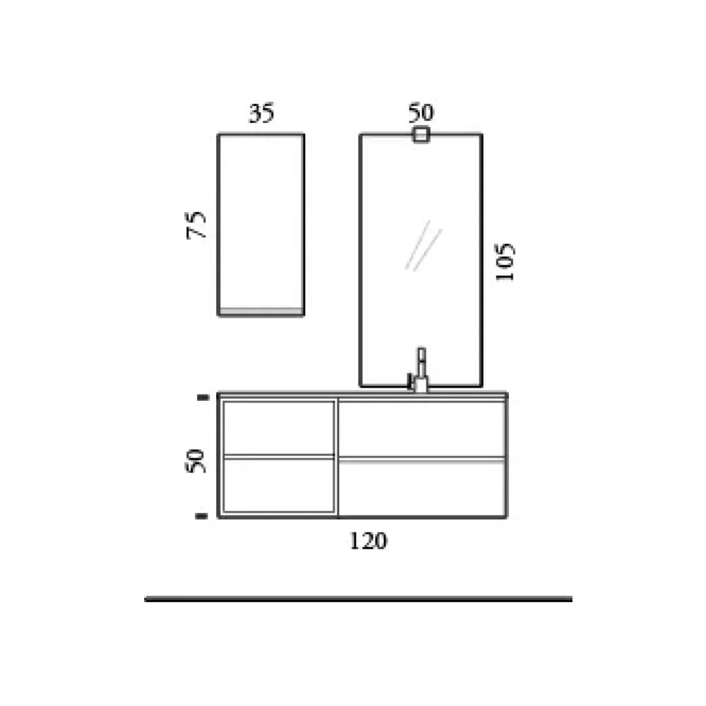 Bagno moderno sospeso^Compab Discount