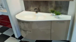 New Bagno sospeso in laccato lucido a prezzo OUTLET Mobili Bagno Sospeso