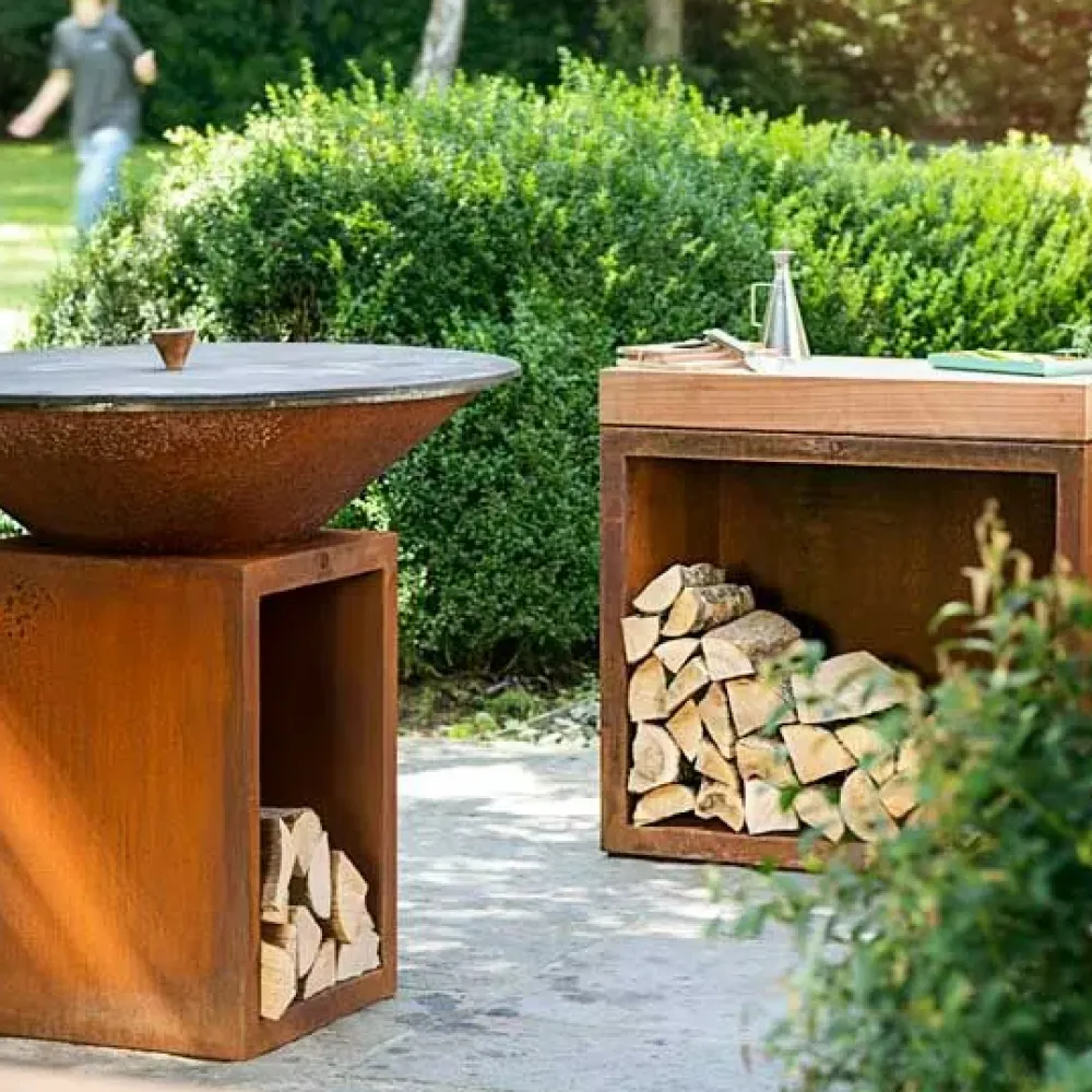 Barbecue Braciere da cottura ofyr classic storage corten 100 ad un prezzo mai così vantaggioso^Collezione esclusiva Outlet