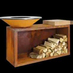 Sale Barbecue modello Braciere da cottura ofyr island corten 100 teak wood a marchio con forte sconto Barbecue