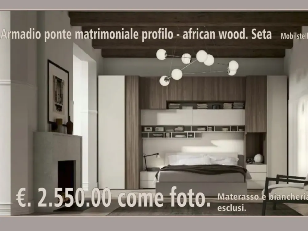 Clearance Camera completa Abitare Mobilstella in laminato a prezzo ribassato Camere Da Letto