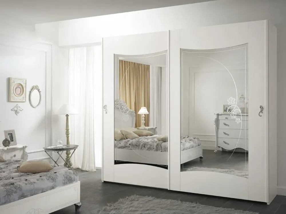 Mobilpiu Camera completa Camera viola a prezzo ribassato in legno- Camere Da Letto