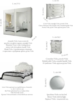 Mobilpiu Camera completa Camera viola a prezzo ribassato in legno- Camere Da Letto