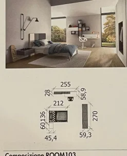 Online Camera da letto 103 in legno a prezzo Outlet Camere Da Letto