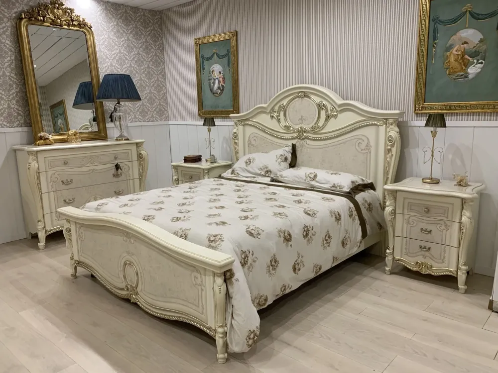 Collezione esclusiva Camera da letto Barocca in legno a prezzo scontato- Camere Da Letto