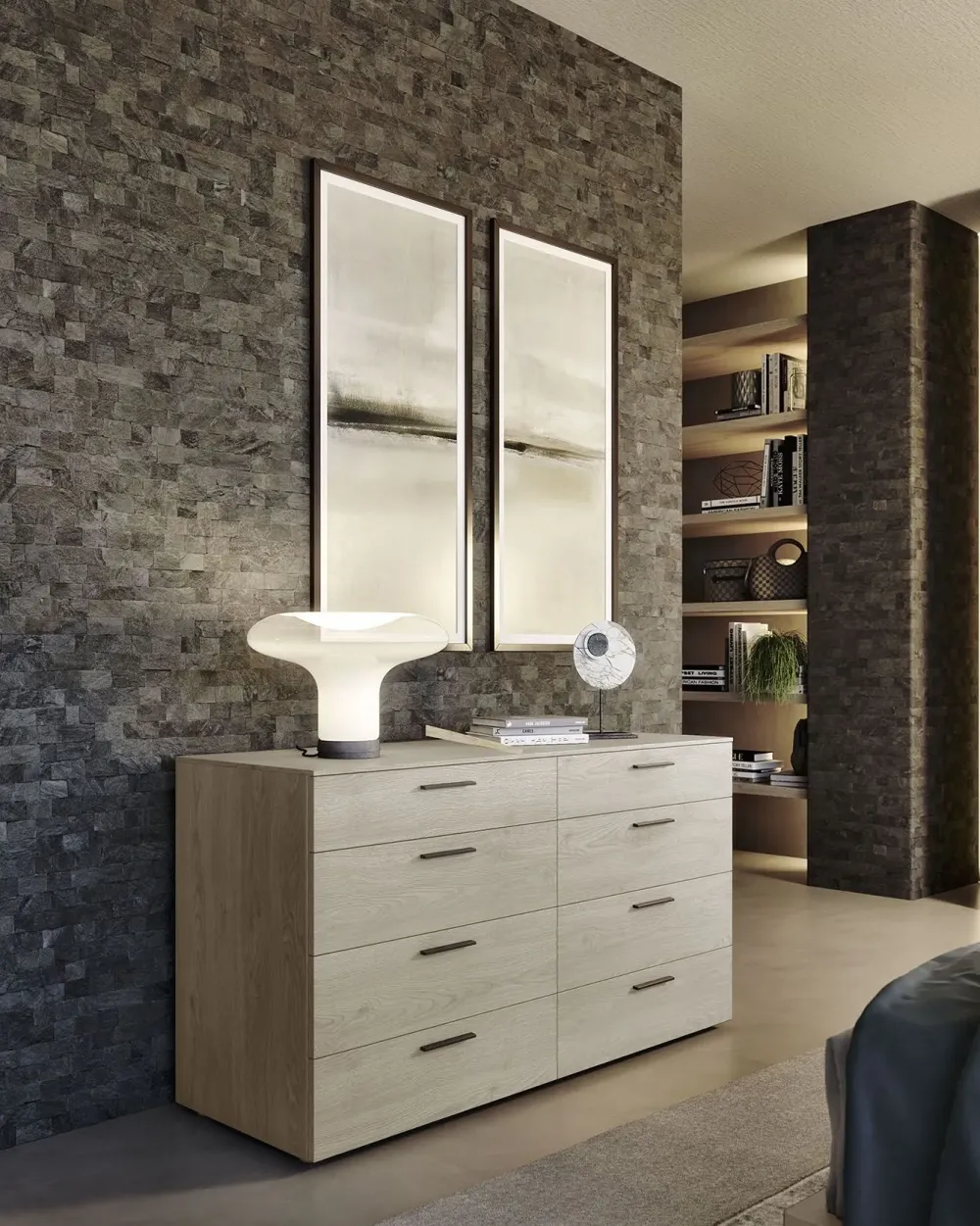 Camera da letto Bitono in laccato opaco in Offerta Outlet^S75 Clearance