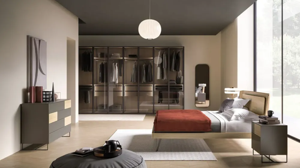 Orme Camera da letto Camera matrimoniale night 12 in laminato in Offerta Outlet- Camere Da Letto