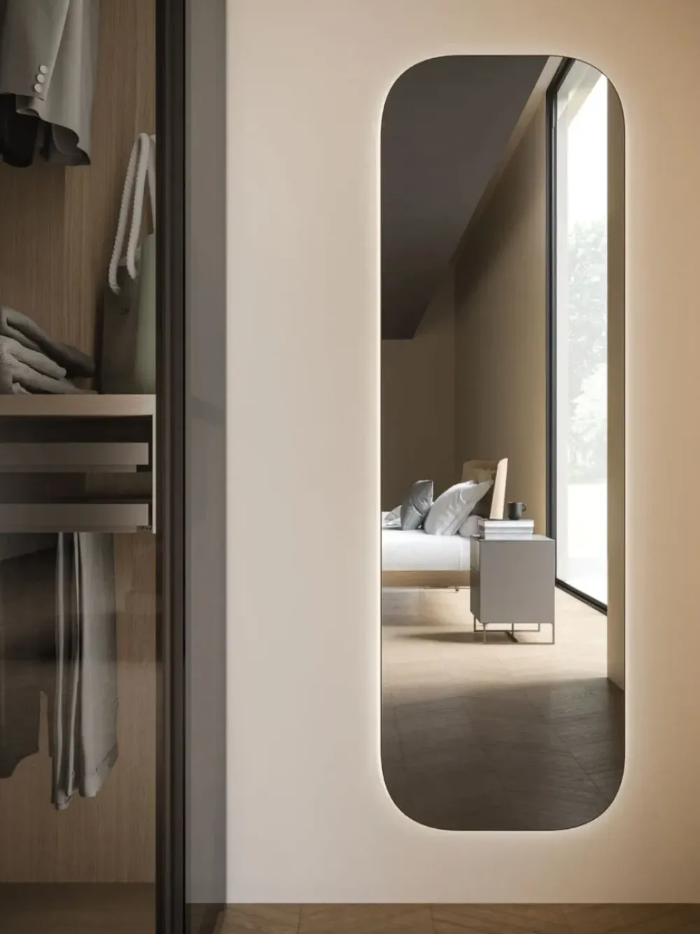 Orme Camera da letto Camera matrimoniale night 12 in laminato in Offerta Outlet- Camere Da Letto