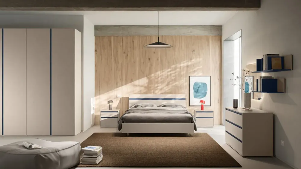 Clearance Camera da letto Camera night 04 in laminato in Offerta Outlet Camere Da Letto