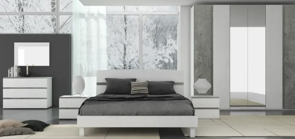 Camera da letto Camera silver 309 in laminato a prezzo Outlet^Collezione esclusiva New