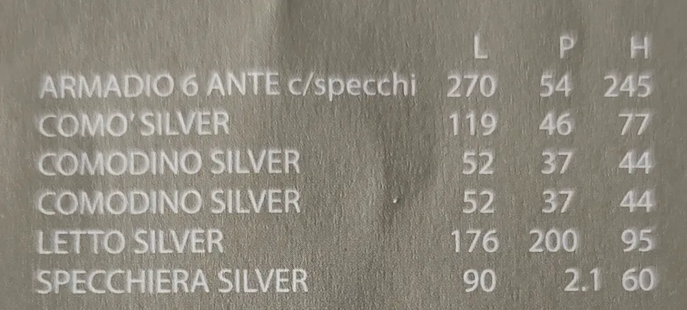 Camera da letto Camera silver 309 in laminato a prezzo Outlet^Collezione esclusiva New