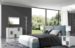 Collezione esclusiva Camera da letto Kloe 04 a prezzo ribassato in laminato- Camere Da Letto