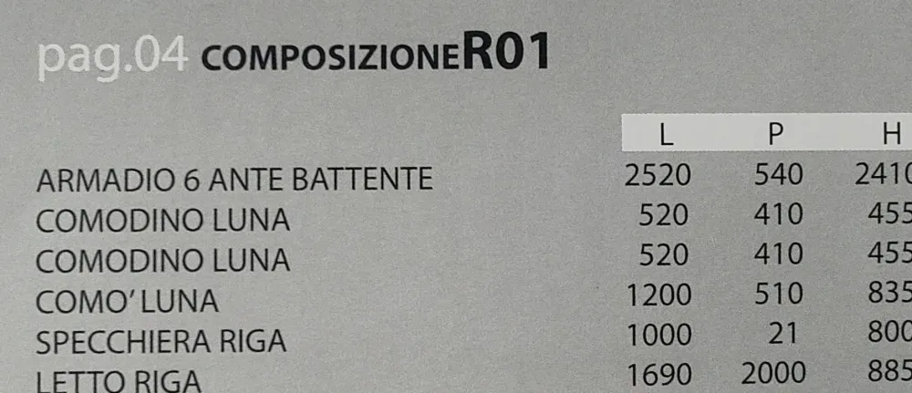 Camera da letto Camera riga 1 a prezzo scontato in laminato^Collezione esclusiva Best