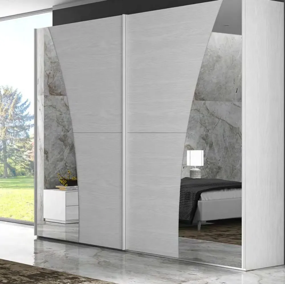 Collezione esclusiva Camera da letto Kloe 21 a prezzo ribassato in laminato- Camere Da Letto