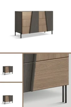 Camera da letto como' e comodini modello alessia in legno a prezzo scontato^Mobilificio Bellutti Sale