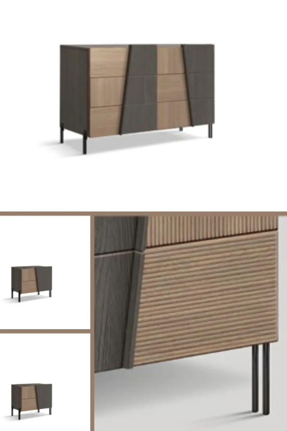 Camera da letto como' e comodini modello alessia in legno a prezzo scontato^Mobilificio Bellutti Sale