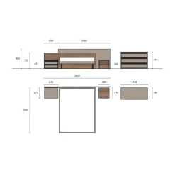 Outlet Camera da letto Composizione gl-18 PREZZI OUTLET Camere Da Letto