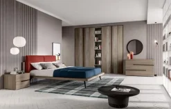 Camera da letto Composizione b012 in laminato a prezzo Outlet^Villanova New