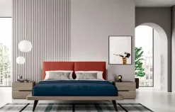 Camera da letto Composizione b012 in laminato a prezzo Outlet^Villanova New