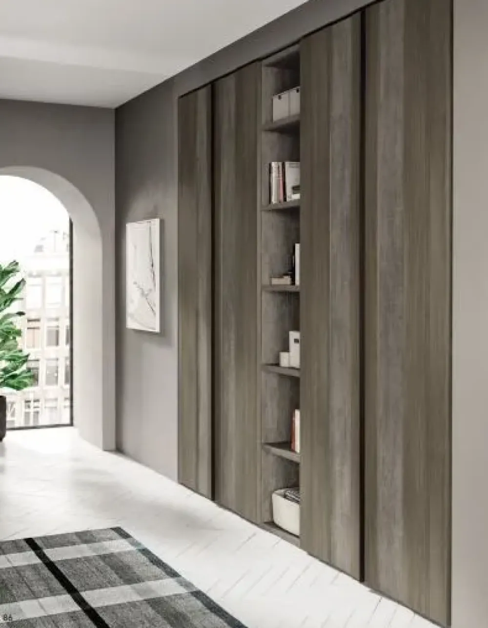 Camera da letto Composizione b012 in laminato a prezzo Outlet^Villanova New