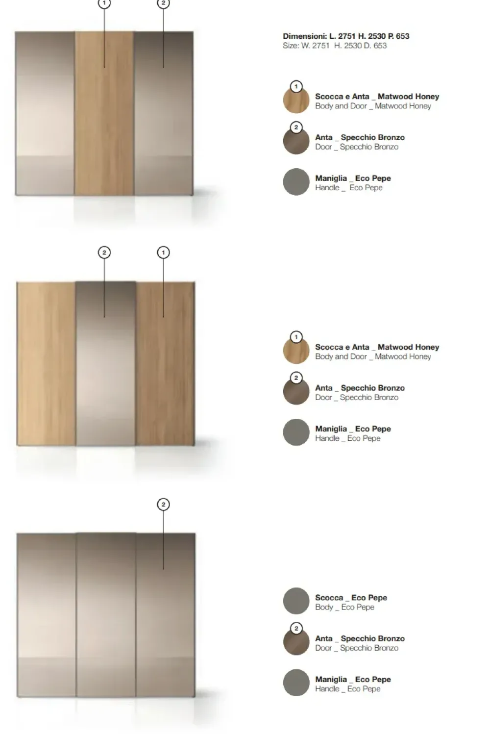 Camera da letto Composizione laura 316 in legno in Offerta Outlet^Santalucia Hot