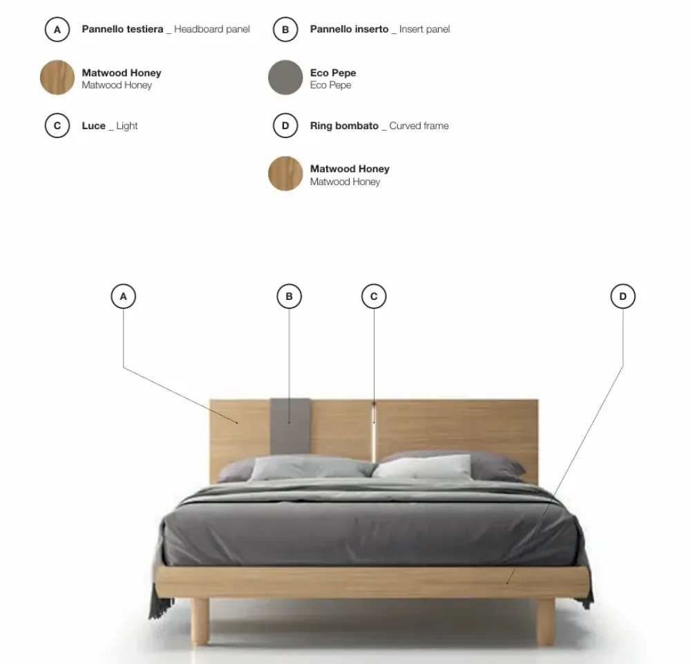 Camera da letto Composizione ambra 314 PREZZI OUTLET^Santalucia Hot