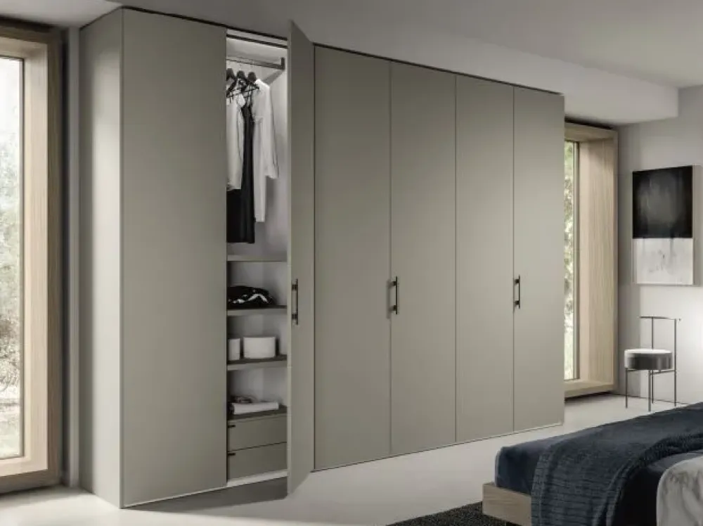 Camera da letto Composizione b017 in laccato opaco in Offerta Outlet Camere Da Letto