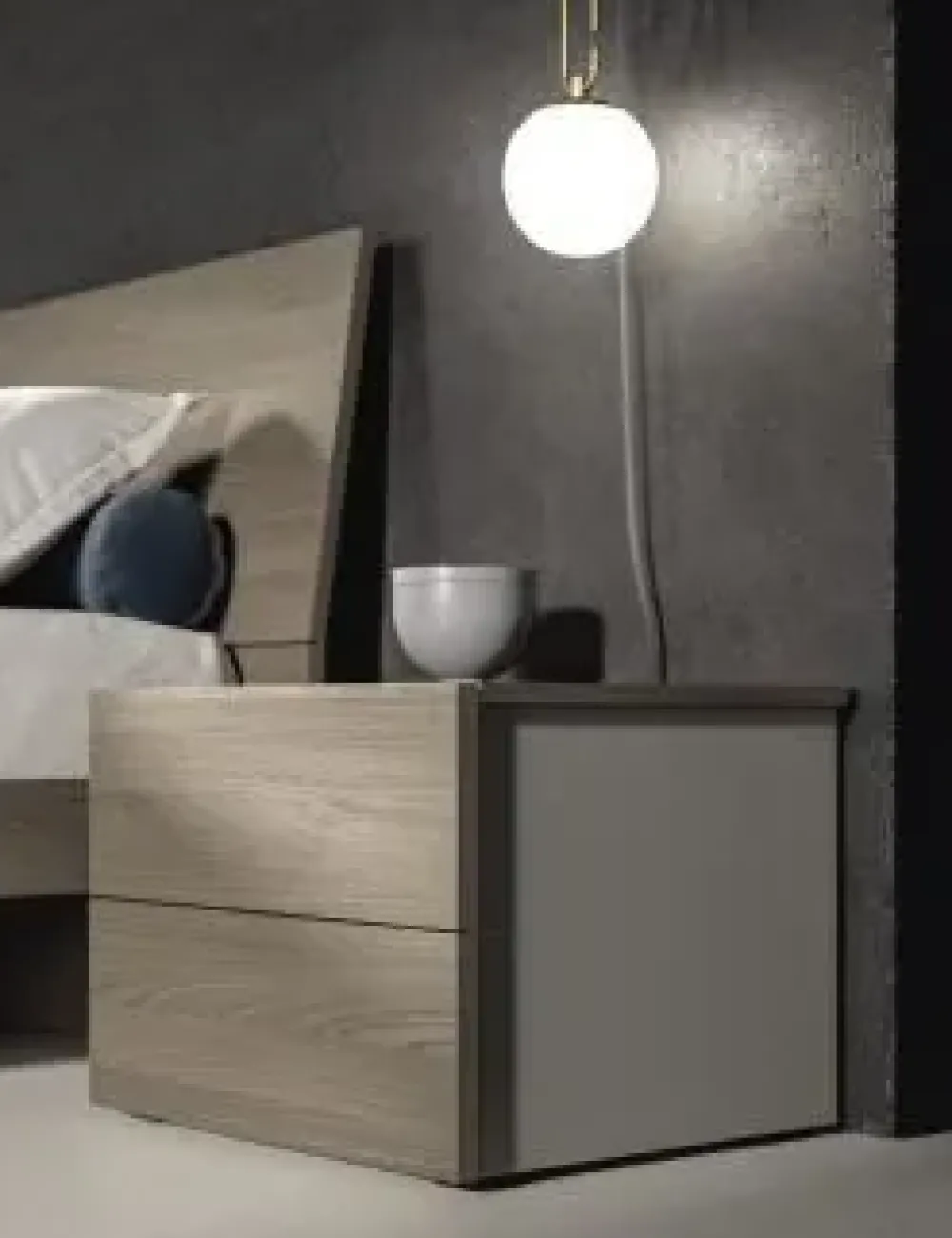 Camera da letto Composizione b017 in laccato opaco in Offerta Outlet Camere Da Letto