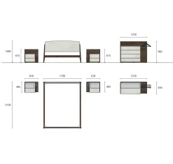 Camera da letto Composizione gl-09 in legno a prezzo Outlet^Marka Clearance