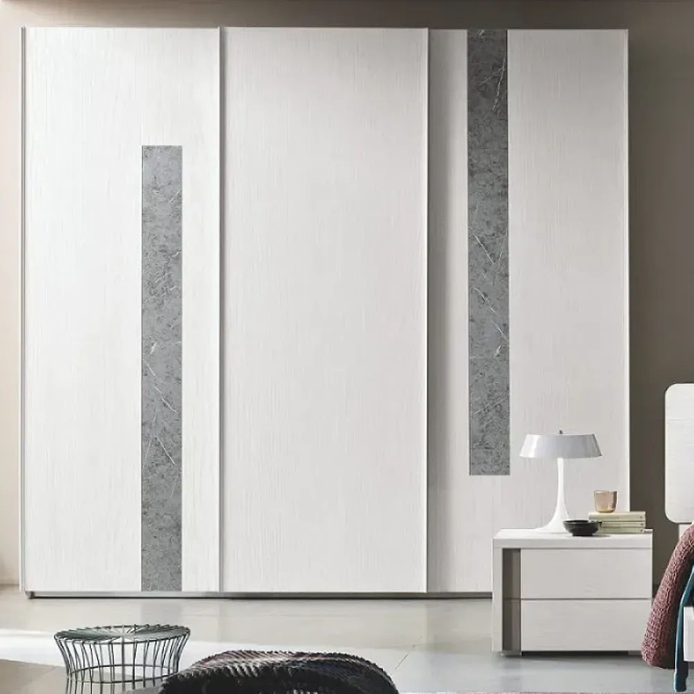 Camera da letto Camera matrimoniale mod.step a prezzo ribassato in laminato^Gierre Mobili Discount