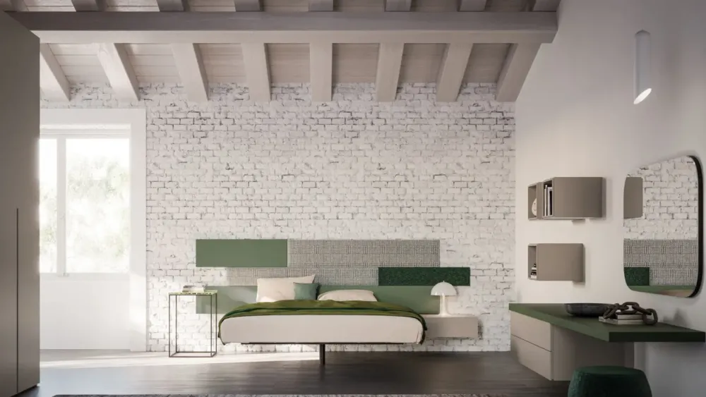 Hot Camera da letto Jasmine compongo night 01 in laccato opaco in Offerta Outlet Camere Da Letto