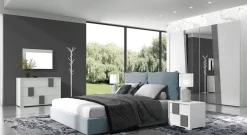 Camera da letto Kloe comp. 04 in laminato a prezzo ribassato^Artigianale Outlet